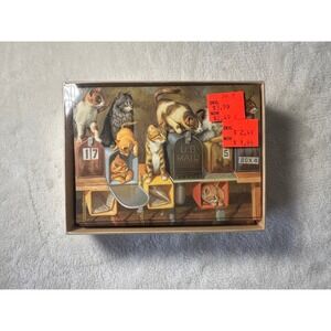 Crown Point Graphics Boxed Note Cards 18 Count Cats on Mailboxes Blank Inside